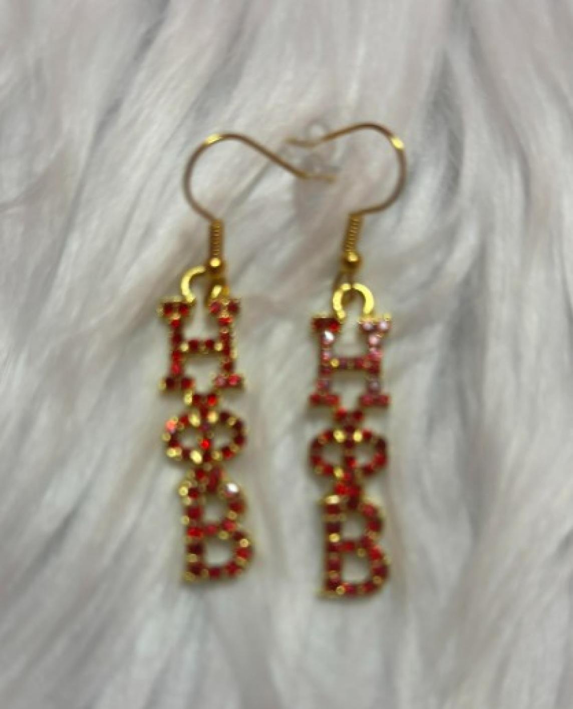 Eta Phi Beta Rhinestones Earrings