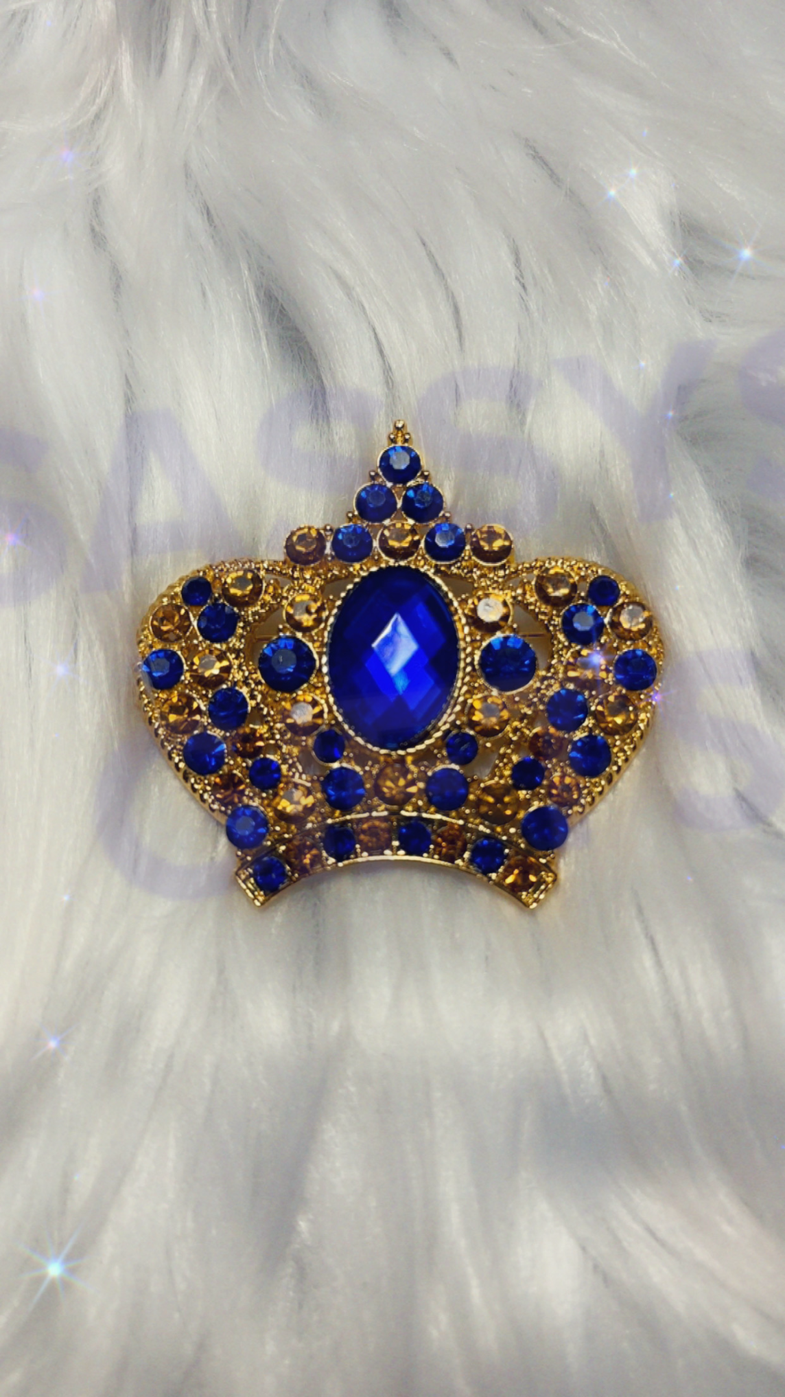 TLOD SGRho Rhinestones Crown Pin