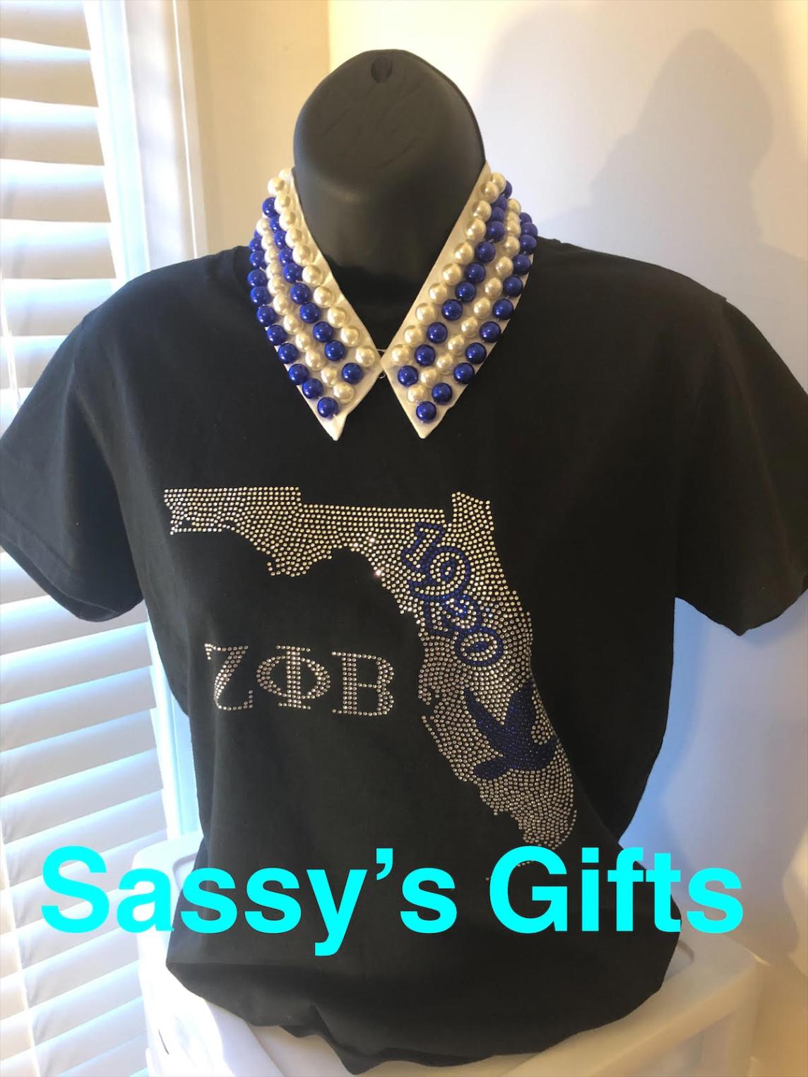Zeta State of Florida Crew Neck in Black 