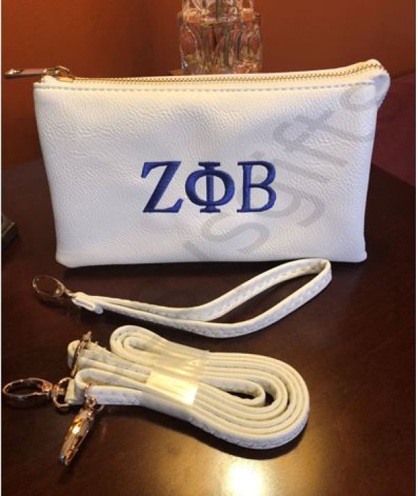 Zeta Phi Beta White Clutch